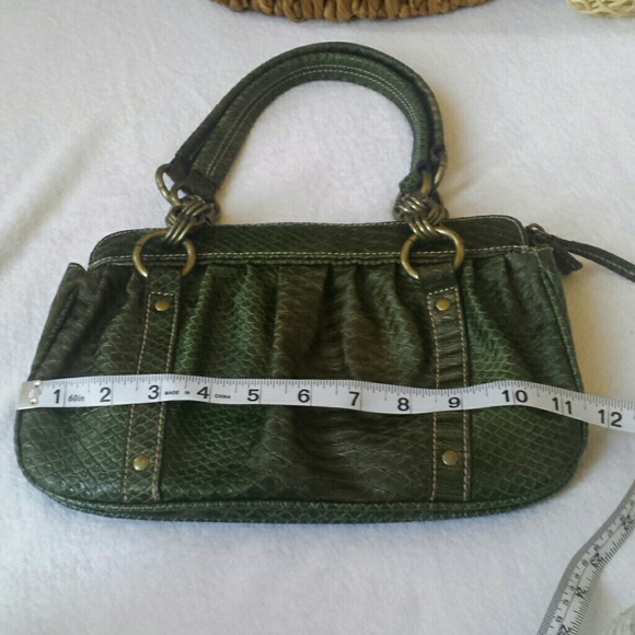 Emilie M. Green/Brownish Faux Snake Skin Purse - Picture 8 of 8